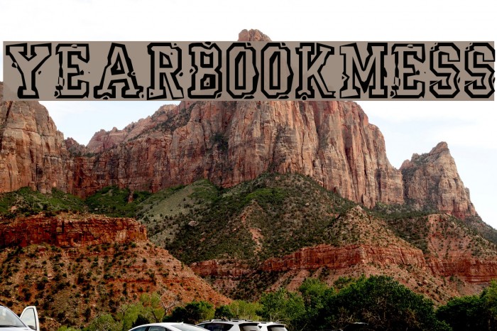 YearBookMess Font examples
