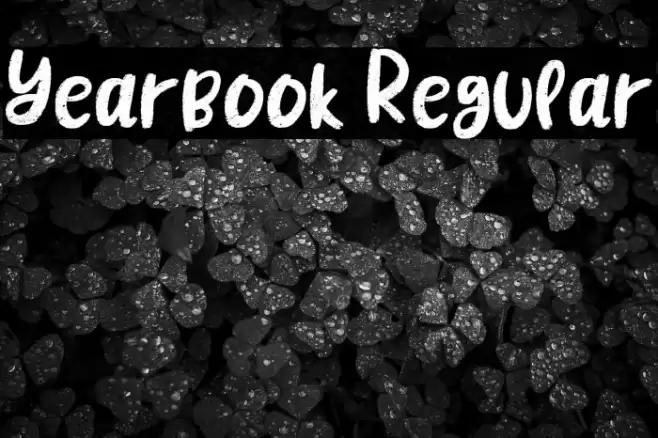 Yearbook Regular Font examples