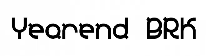 Yearend BRK  Frei Schriftart Herunterladen