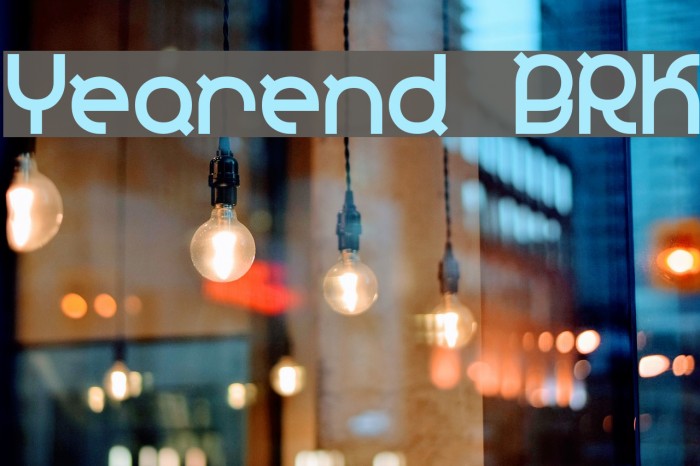 Yearend BRK Font examples