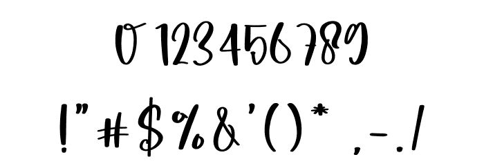 Yearly Font OTHER CHARS