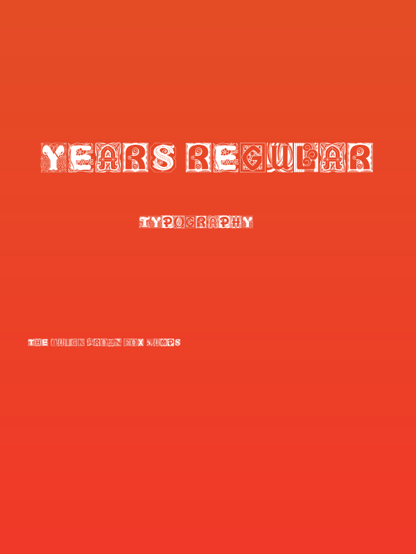 Years Regular Poster