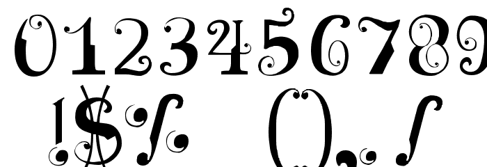 Yedra PurpureaRegular Font OTHER CHARS