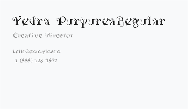 Yedra PurpureaRegular Business Card