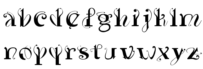 Yedra PurpureaRegular Font LOWERCASE
