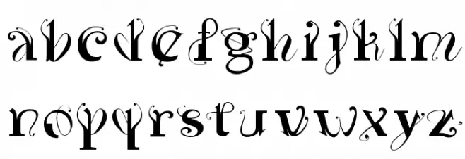 Yedra PurpureaRegular Font LOWERCASE