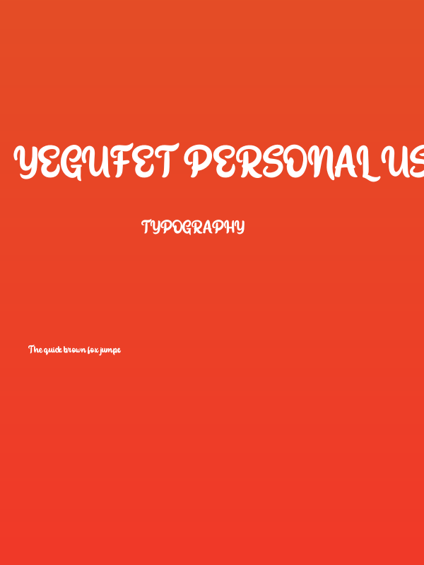Yegufet Personal Use Poster