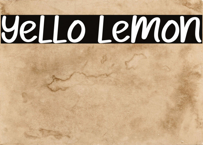 Yello Lemon Font examples