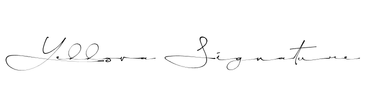 Yellova Signature  フリーフォントのダウンロード