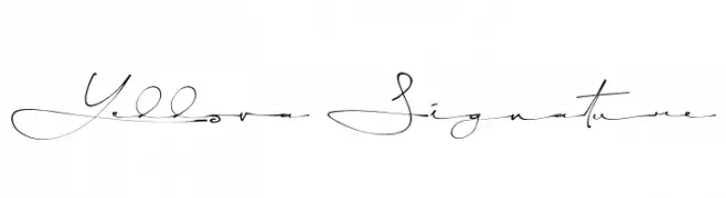 Yellova Signature  font caratteri gratis