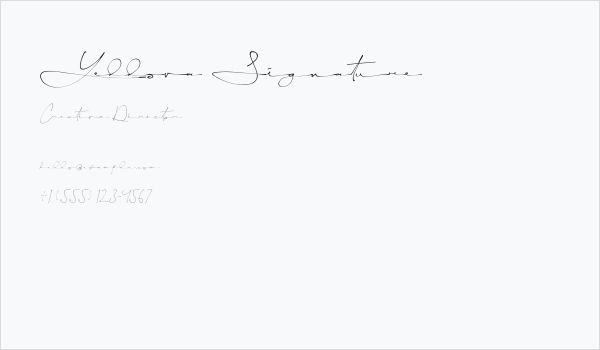 Yellova Signature Business Card