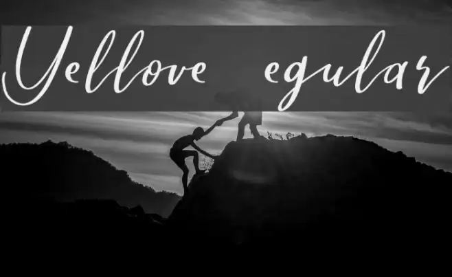 Yellove DEMO Regular Font examples