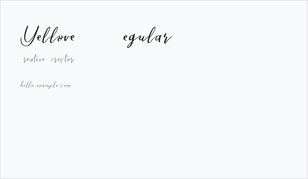 Yellove DEMO Regular Business Card