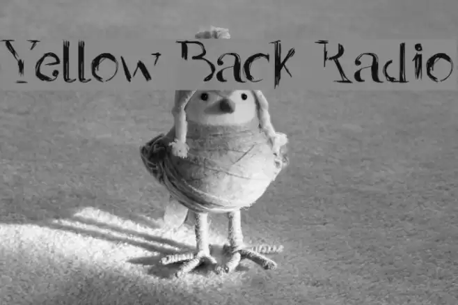 Yellow Back Radio Font examples