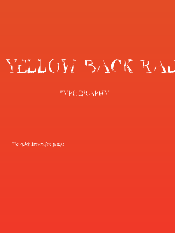 Yellow Back Radio Poster