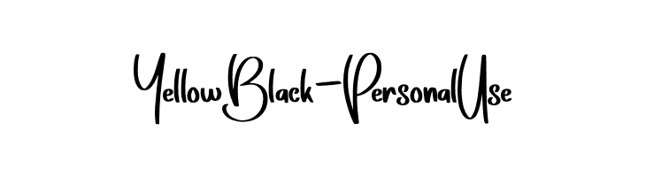 Yellow Black - Personal Use  Скачать бесплатные шрифты