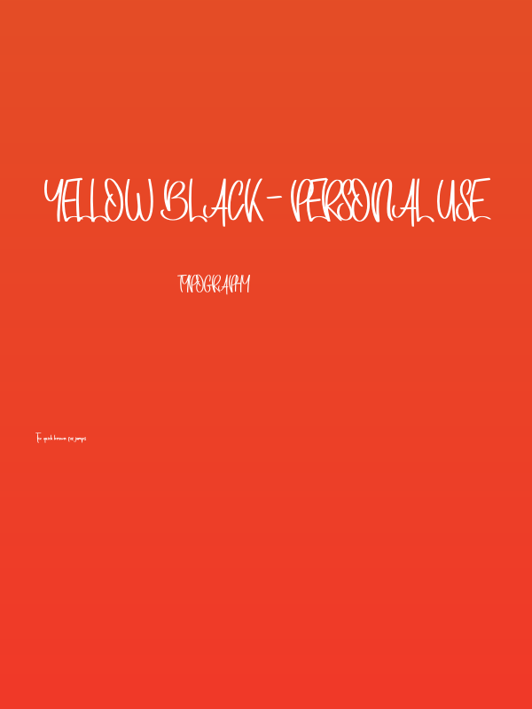 Yellow Black - Personal Use Poster