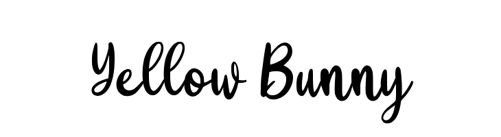 Yellow Bunny  フリーフォントのダウンロード