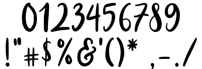 Yellow Bunny Font OTHER CHARS