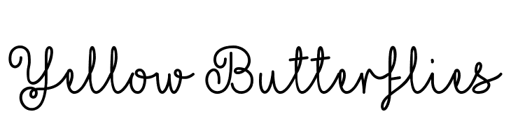 Yellow Butterflies  font caratteri gratis
