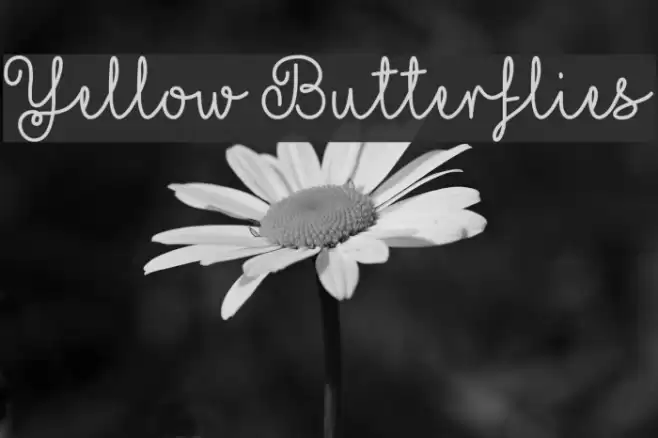 Yellow Butterflies Font examples