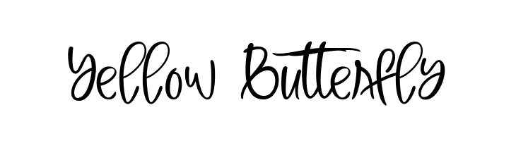 Yellow Butterfly  font caratteri gratis