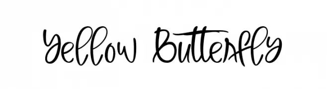 Yellow Butterfly  Frei Schriftart Herunterladen