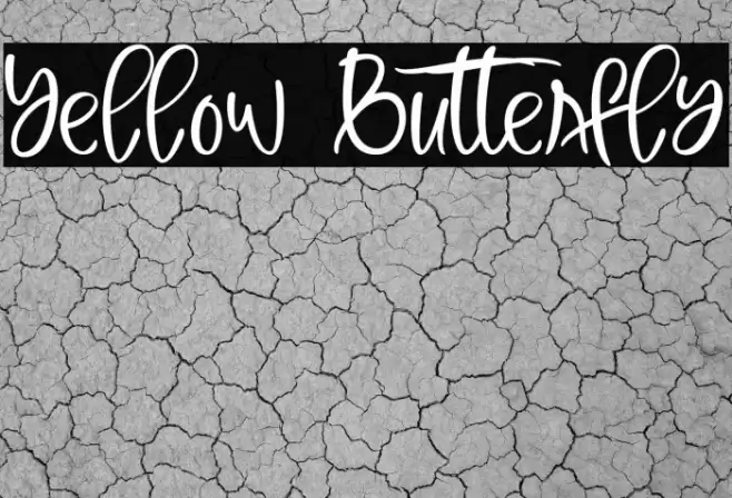 Yellow Butterfly Font examples