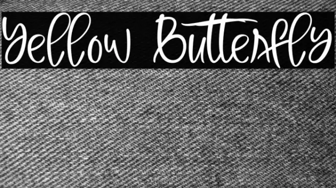 Yellow Butterfly Font examples