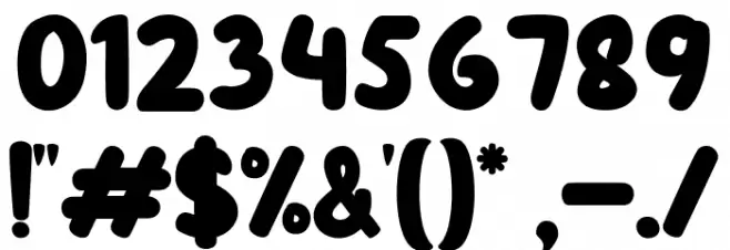 Yellow Candy Font OTHER CHARS