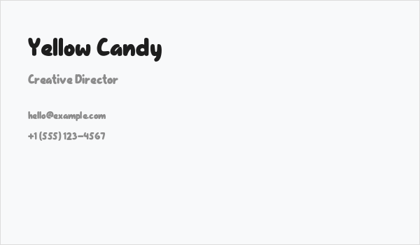 Yellow Candy Business Card