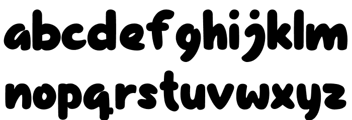 Yellow Candy Font LOWERCASE