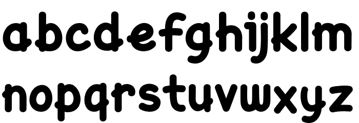 Yellow Cat Font LOWERCASE