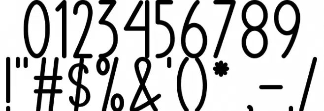 Yellow Display Font OTHER CHARS