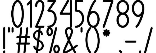 Yellow Display Font OTHER CHARS