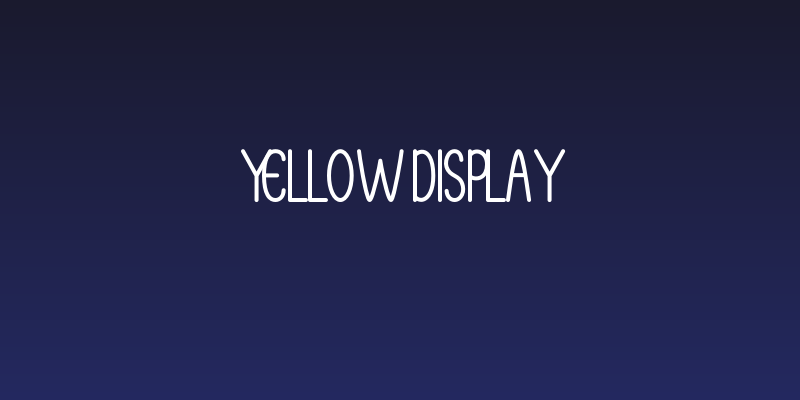 Yellow Display Social Header