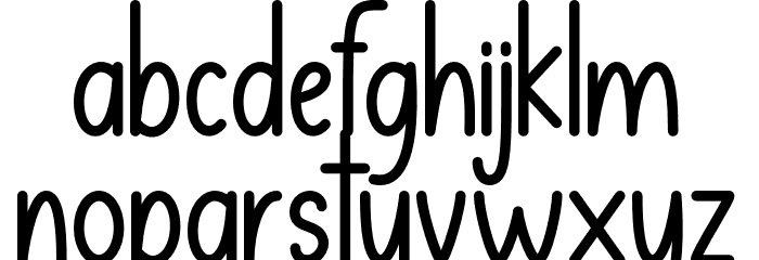 Yellow Display Font LOWERCASE