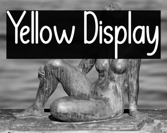 Yellow Display Font examples