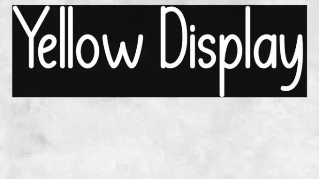 Yellow Display Font examples