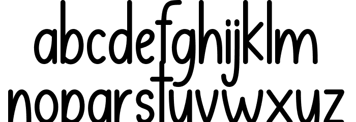 Yellow Display Font LOWERCASE