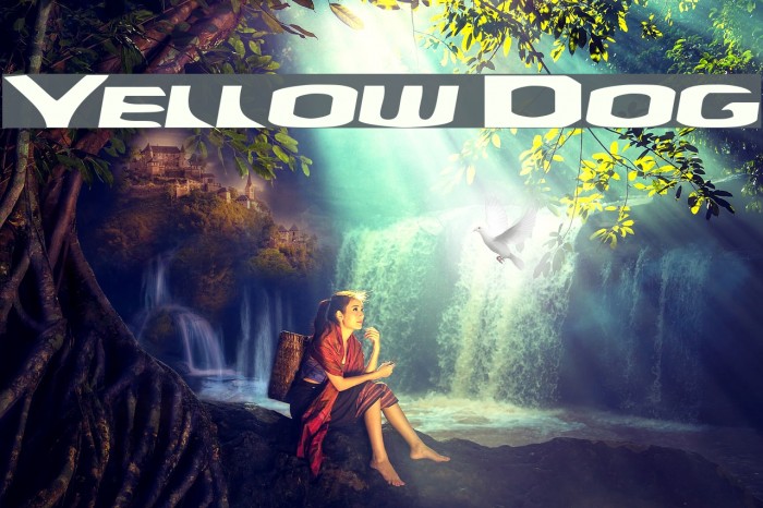 Yellow Dog Шрифта examples