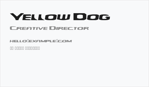 Yellow Dog Business Card