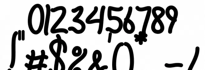 Yellow Easter Font OTHER CHARS