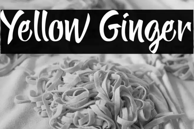 Yellow Ginger Font examples