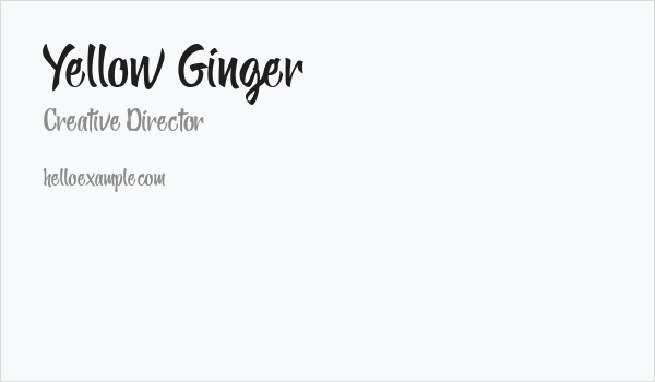 Yellow Ginger Business Card