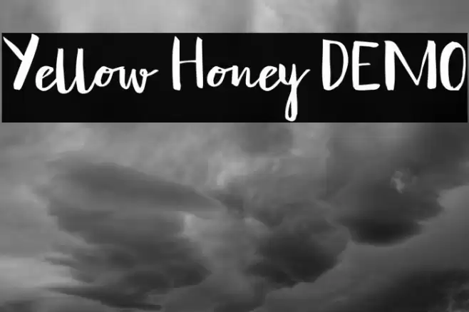 Yellow Honey DEMO Font examples