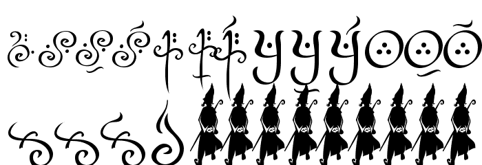 Yellow Magician Font LOWERCASE