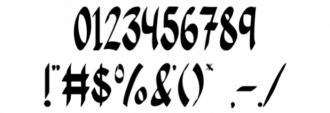 Yellow Moon Font OTHER CHARS