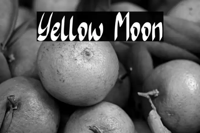 Yellow Moon Font examples