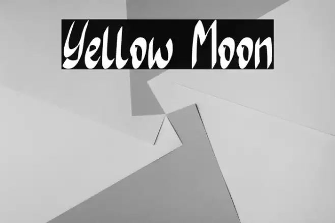 Yellow Moon Font examples